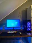 Setup gamingowy, zestaw komputer monitor msi, komunia