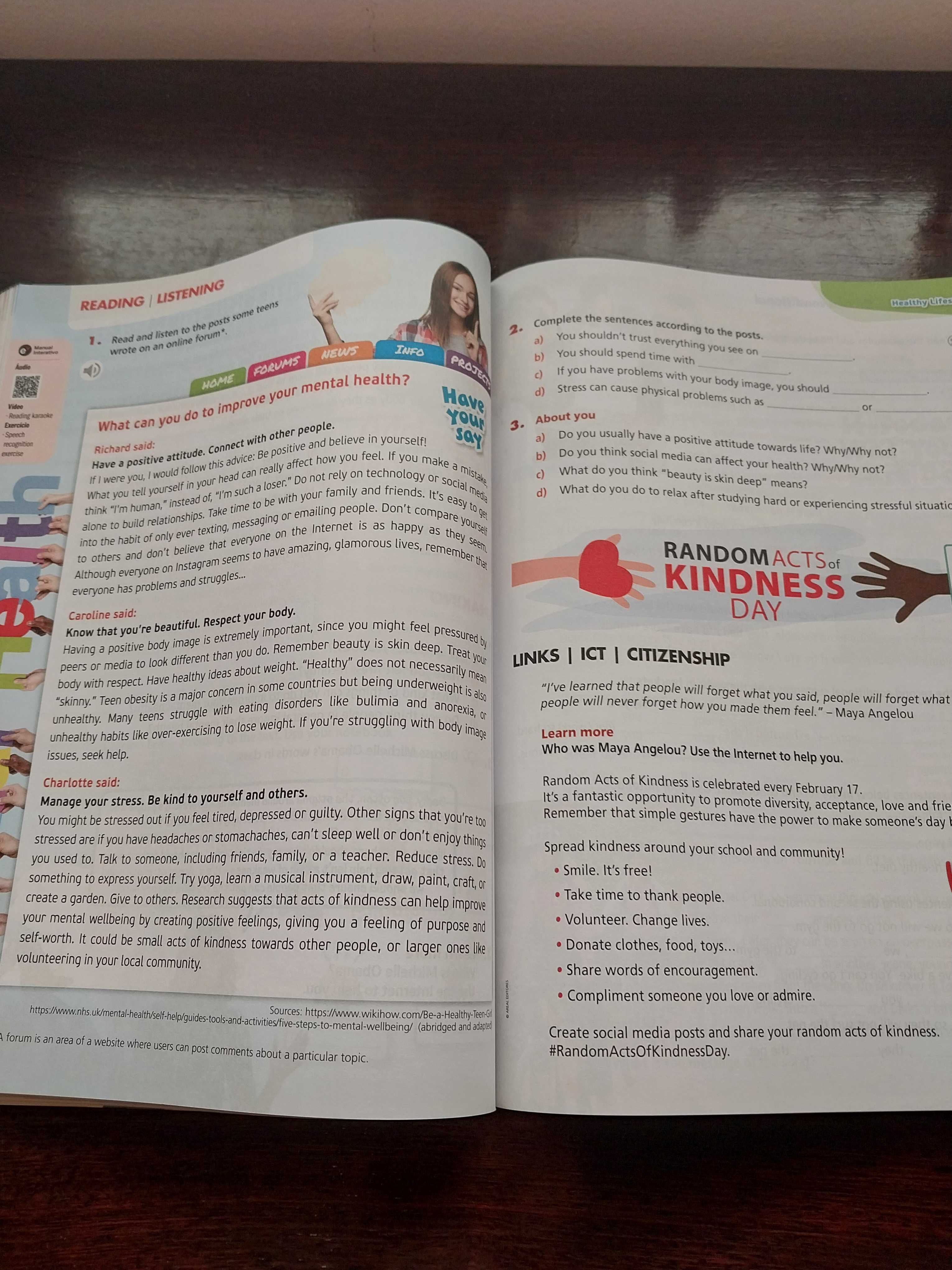 Manual e Caderno de Atividades Ingles Top Teen 9