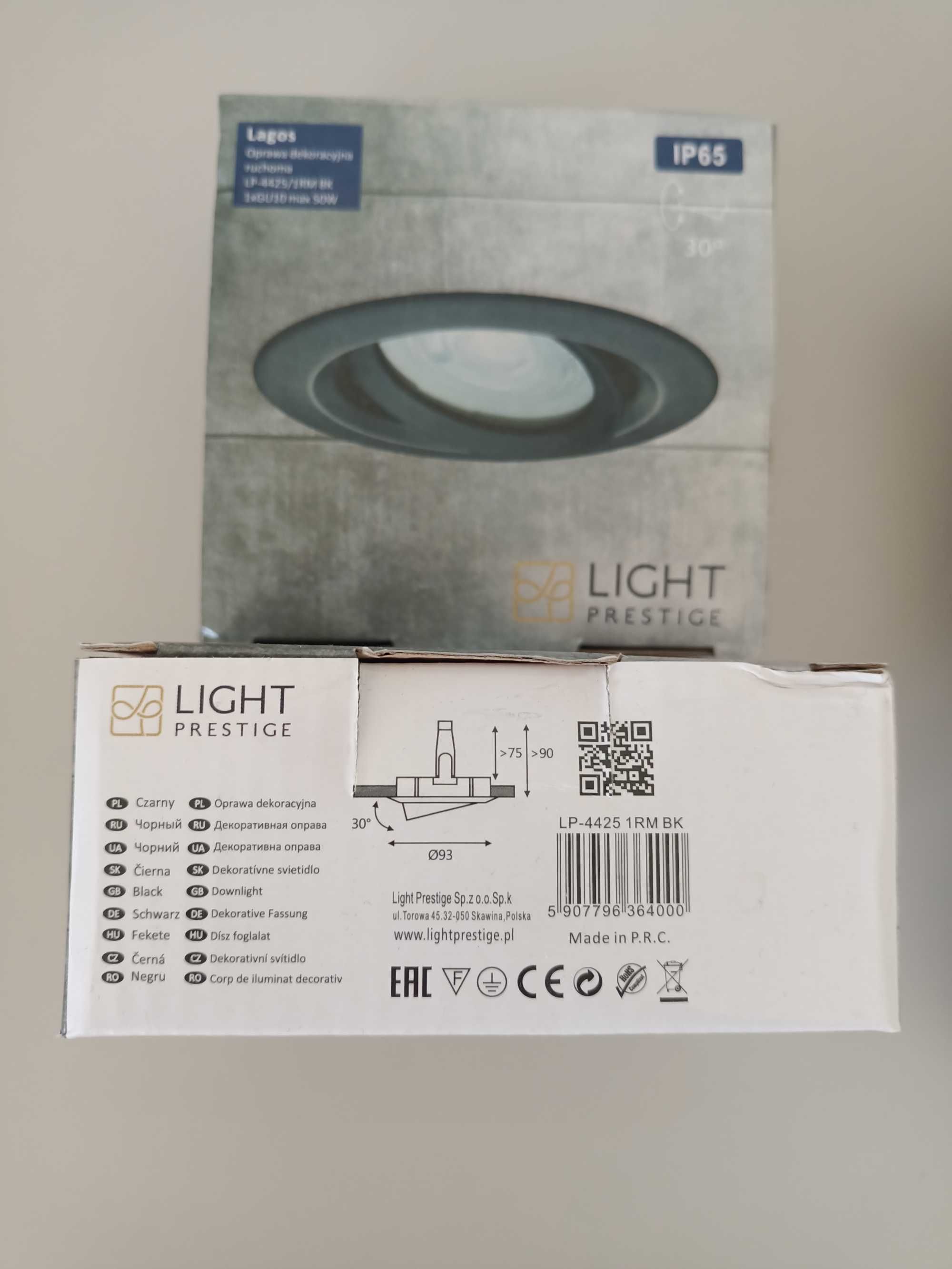 Oczka wpuszczane ruchome LAGOS IP65 GU10 / CZARNE / 3 SZTUKI