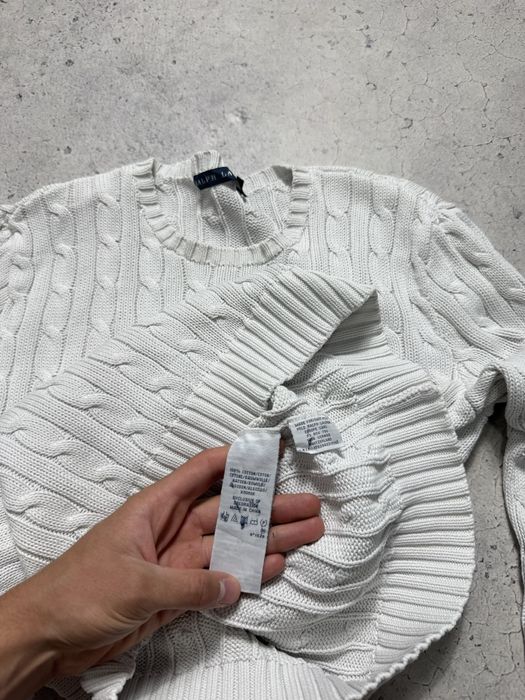 Женский Вязаный Свитер Polo Ralph Lauren Оригинал Белый M-L