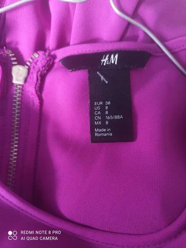 Fioletowa sukienka H&M M
