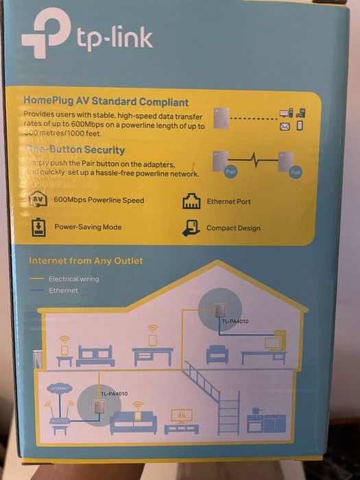 Kit Extensor de Alcance Powerline, Edição AV 600Mbps