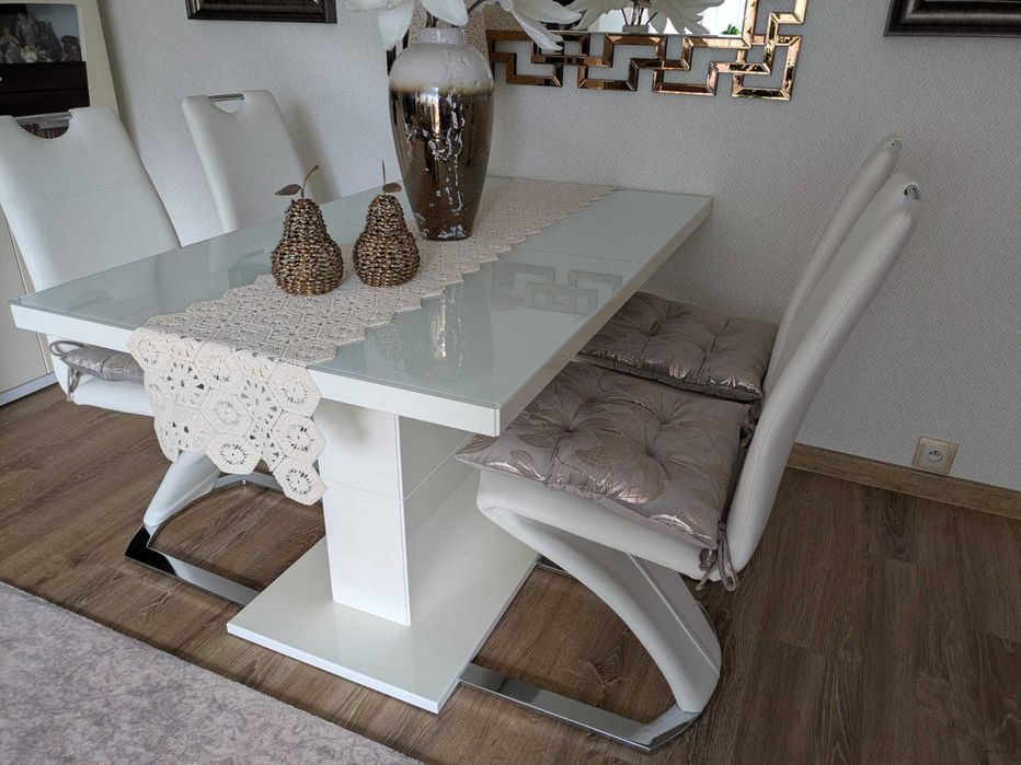Zestaw mebli biały połysk ekskluzywne