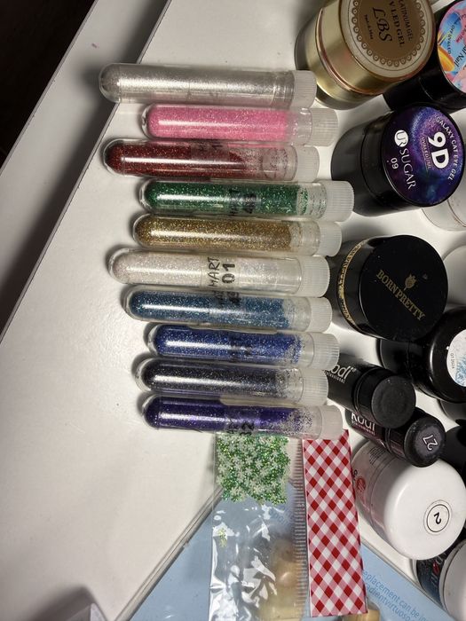 Набор материал для маникюра гель лак краска декор