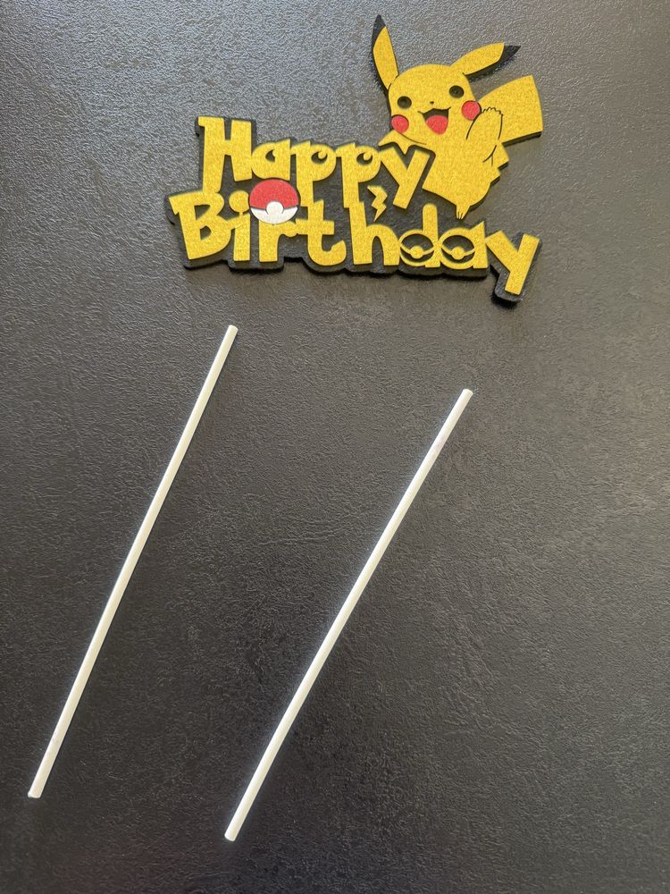 Topper na tort pokemon pikachu