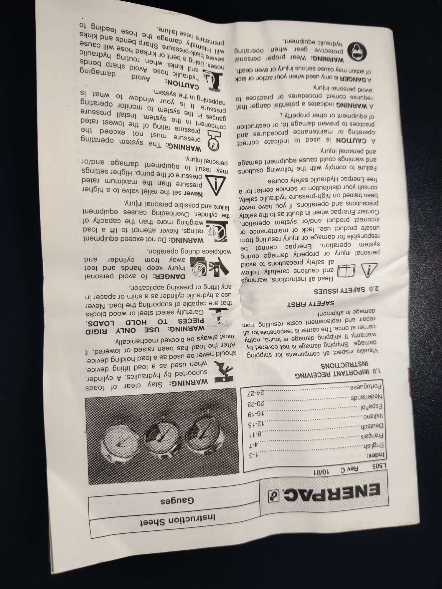 Manómetro novo para máquinas