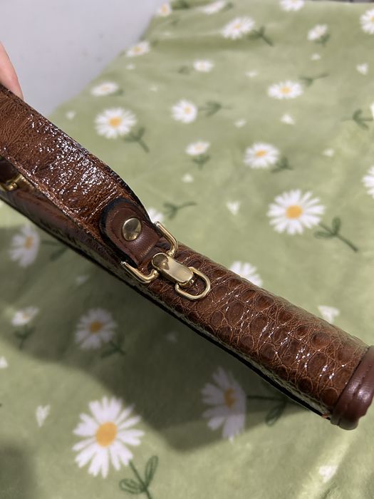 skórzana elegancka torebka aktówka damska aligator