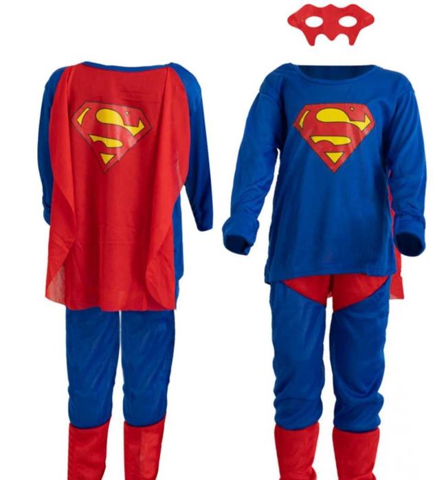 Strój Karnawałowy nowy Przebranie Superbohater zestaw z maską 120-130