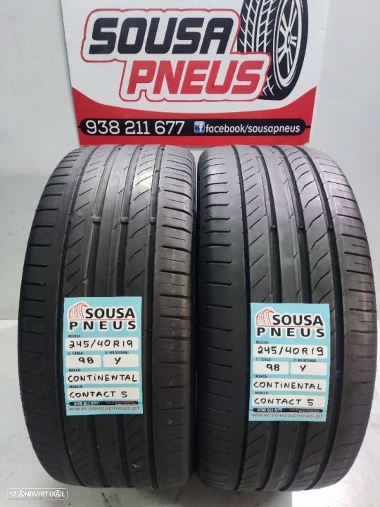 2 pneus como novos 245-40r19 continental - oferta dos portes