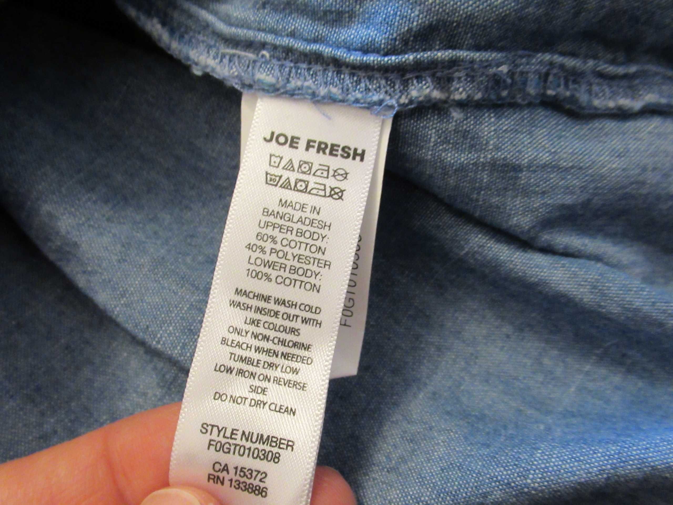 Joe Fresh nowa sukienka 104 110 jeans groszki 2w1