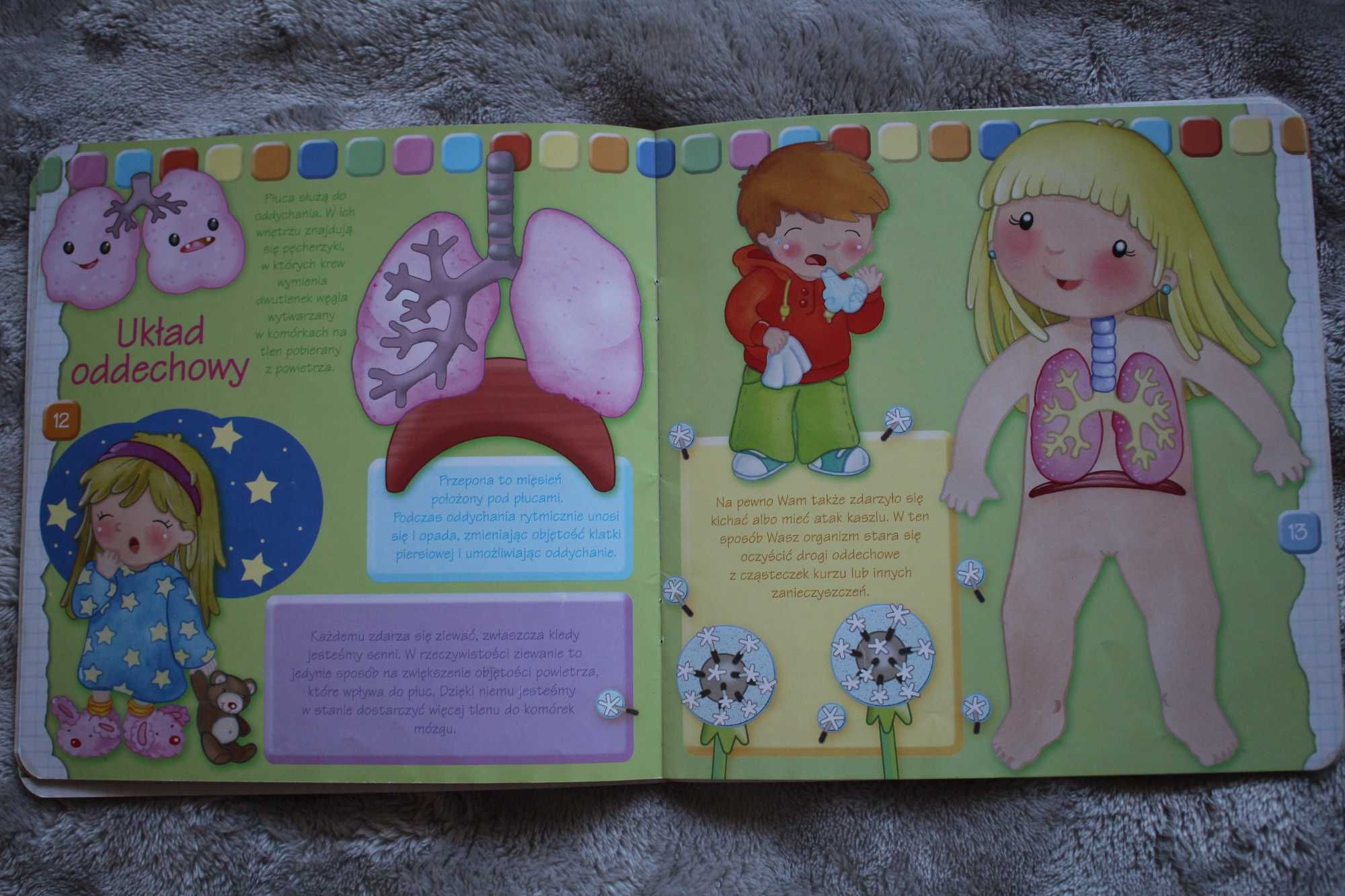 Książki edukacyjne: Zjem zdrowo, Pięć zmysłów, Nasze ciało...