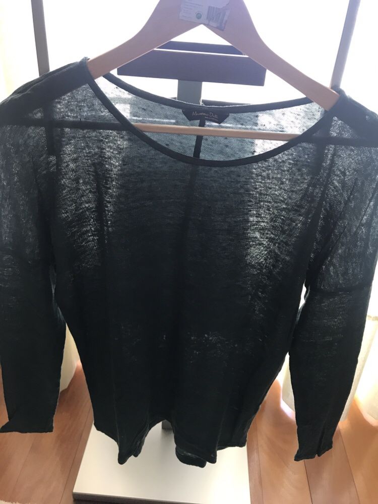 Malha de senhora verde Massimo Dutti