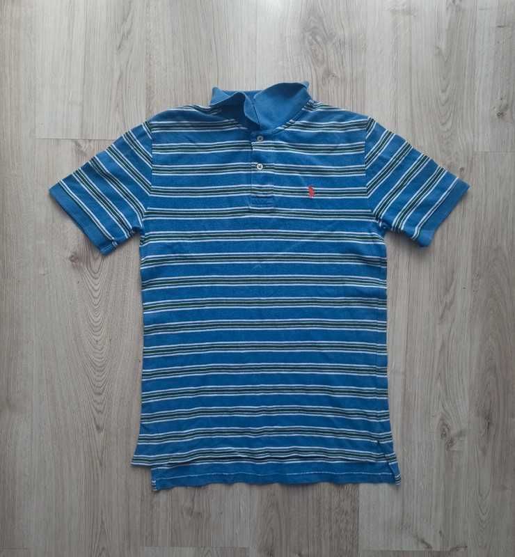 niebieska koszula polo ralph lauren vintage y2k na lato