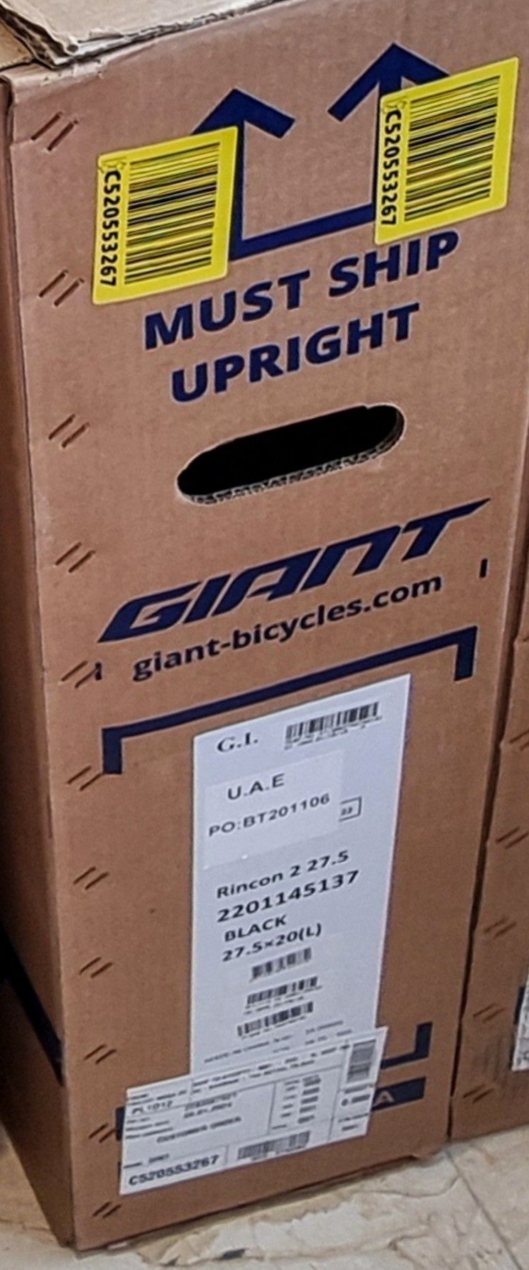 Rower Giant Rincon 2, nowy w pudełku 27,5 cali, rama L, czarny