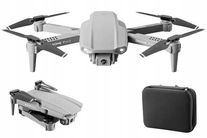 Dron E99 PRO 2 kamera FPV zasięg 200m 20min walizka zawis