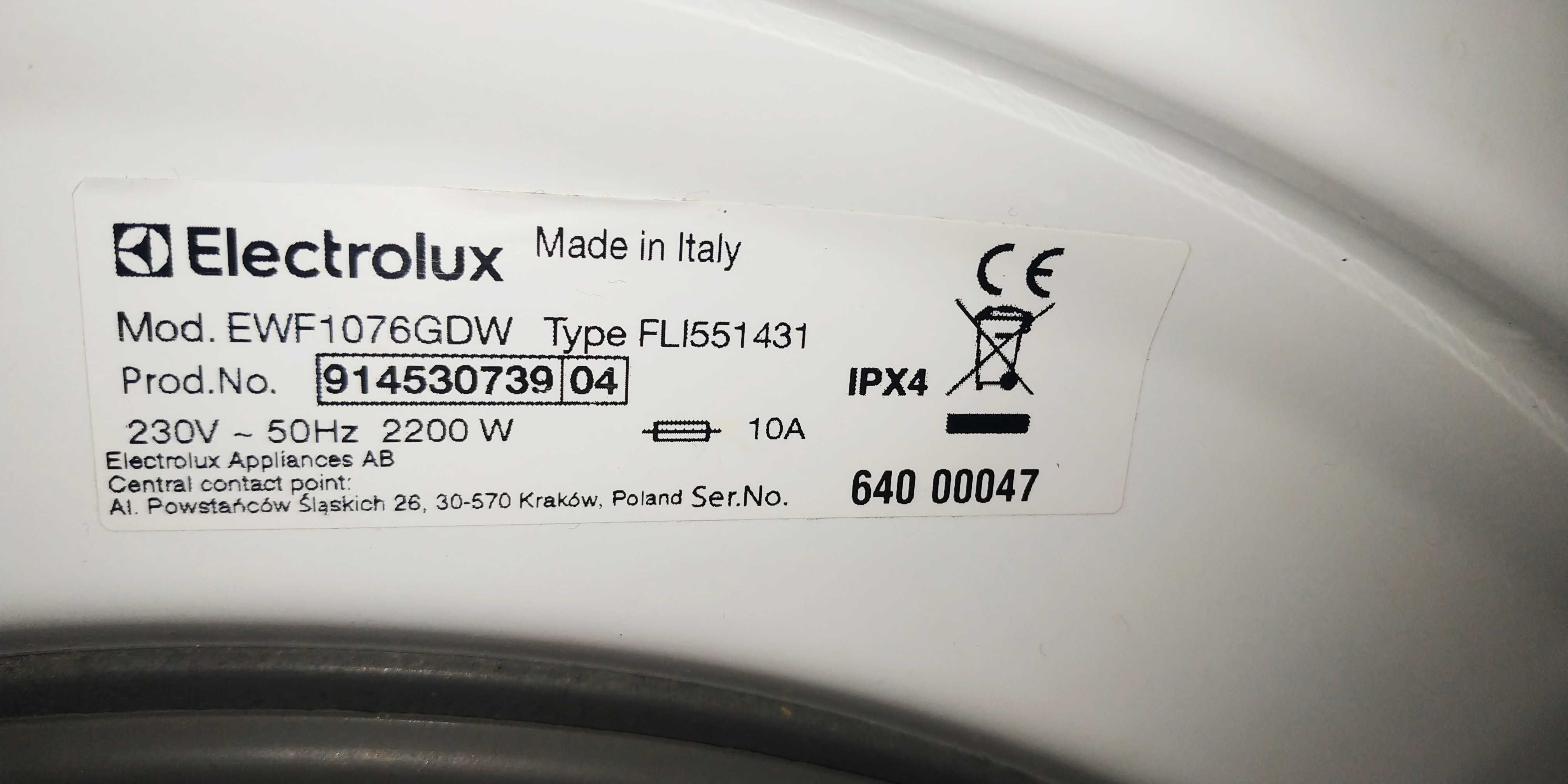 Pralka Electrolux ewf1076gdw