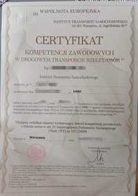 Certyfikat kompetencji