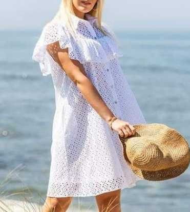 Vestido branco em bordado ingles Quadrelli (NOVO POR ESTREAR) 5