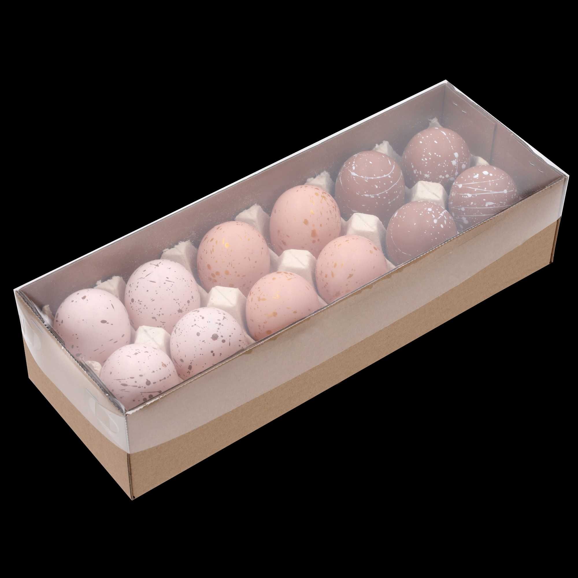 Pisanki wielkanocne w pudełku 12 szt. 6 cm