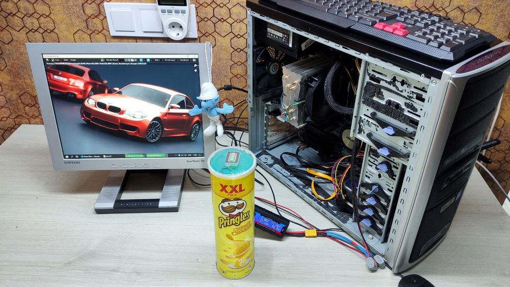 Li-po аккумулятор 12в 25Ач в банке от чипсов Pringles