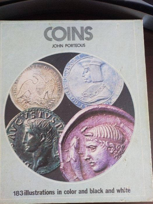 COINS by John Porteous 1973 Книга о монетах с иллюстрациями