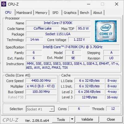 Procesor Intel Core i7-8700k pełen komplet, 100% sprawny