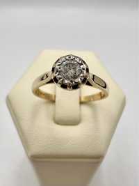 Złoty pierścionek 750 z diamentem 0,25ct