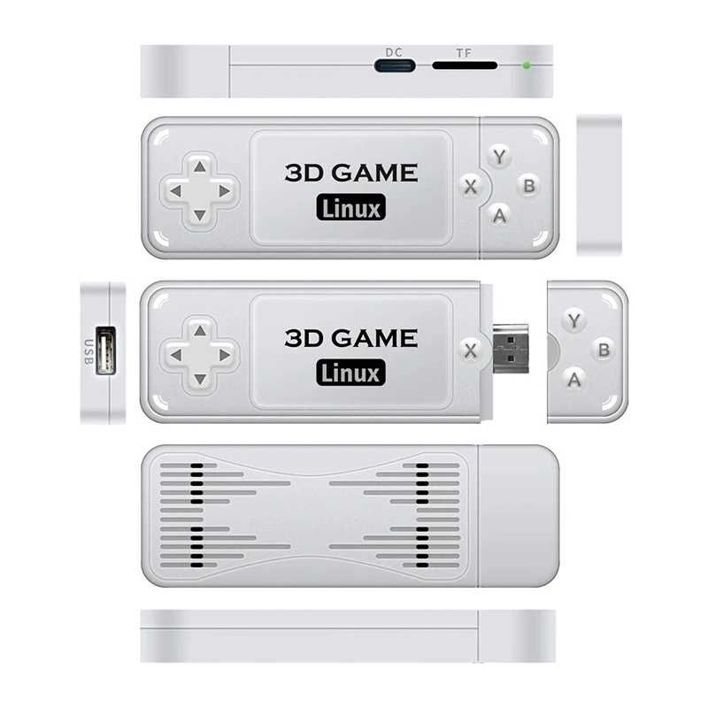 Ігрова приставка геймстик консоль Y6 3D Linux Game Stick 128GB S905X2