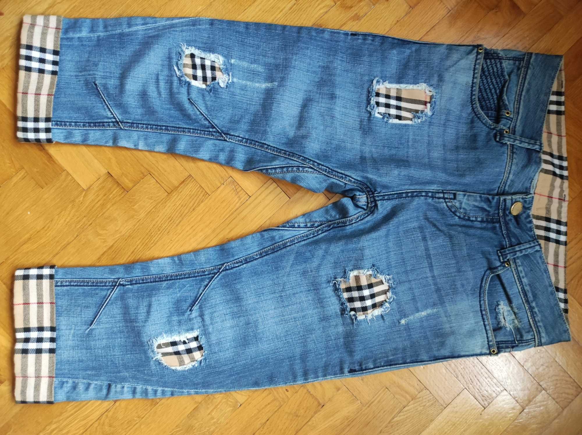 Burberry spodnie jeansowe damskie