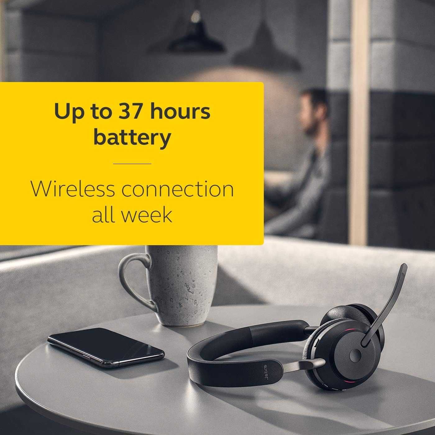 Jabra Evolve 2 65 Słuchawki bluetooth + adapter link 380a