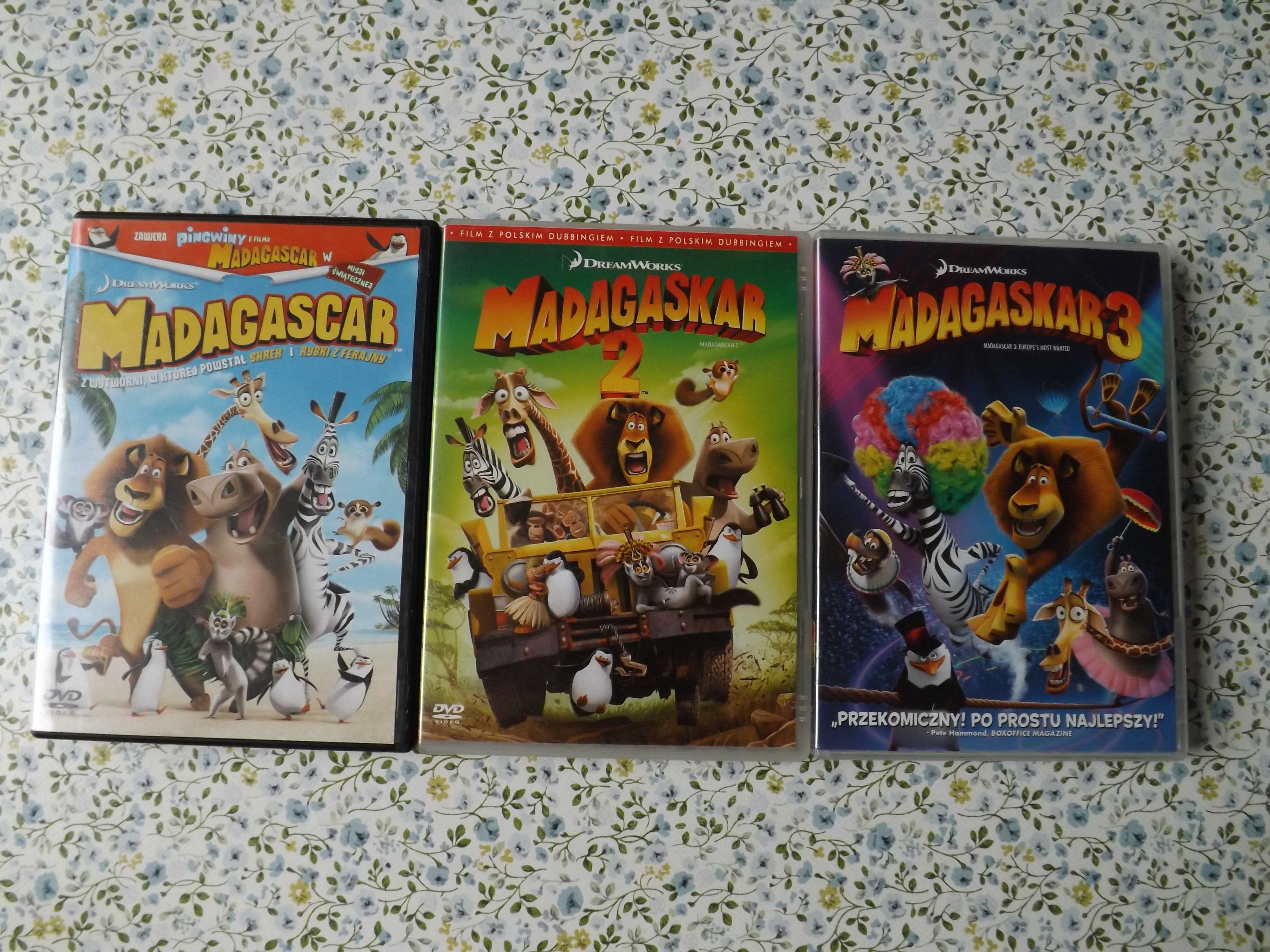 Madagaskar film bajki trylogia polski dubbing