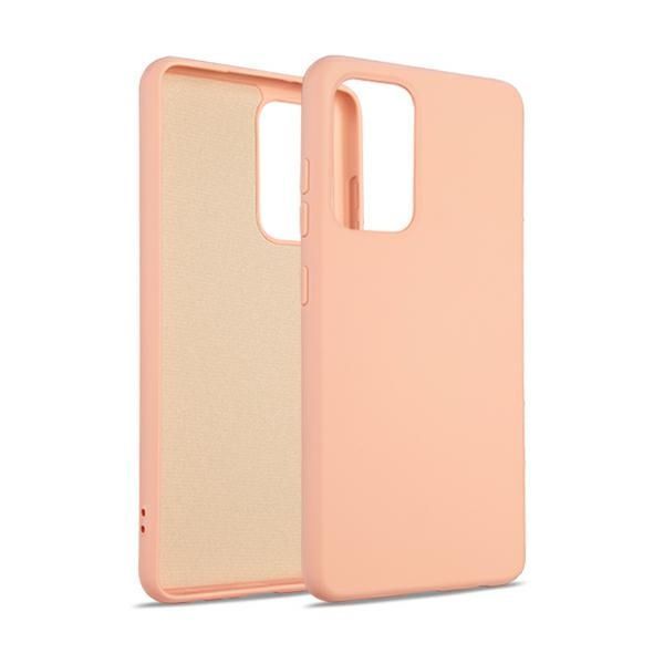 Beline Etui Silicone Samsung A12/M12 Różowo-Złoty/Rose Gold