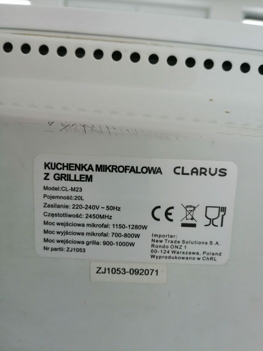 Mikrofalówka  z grilem