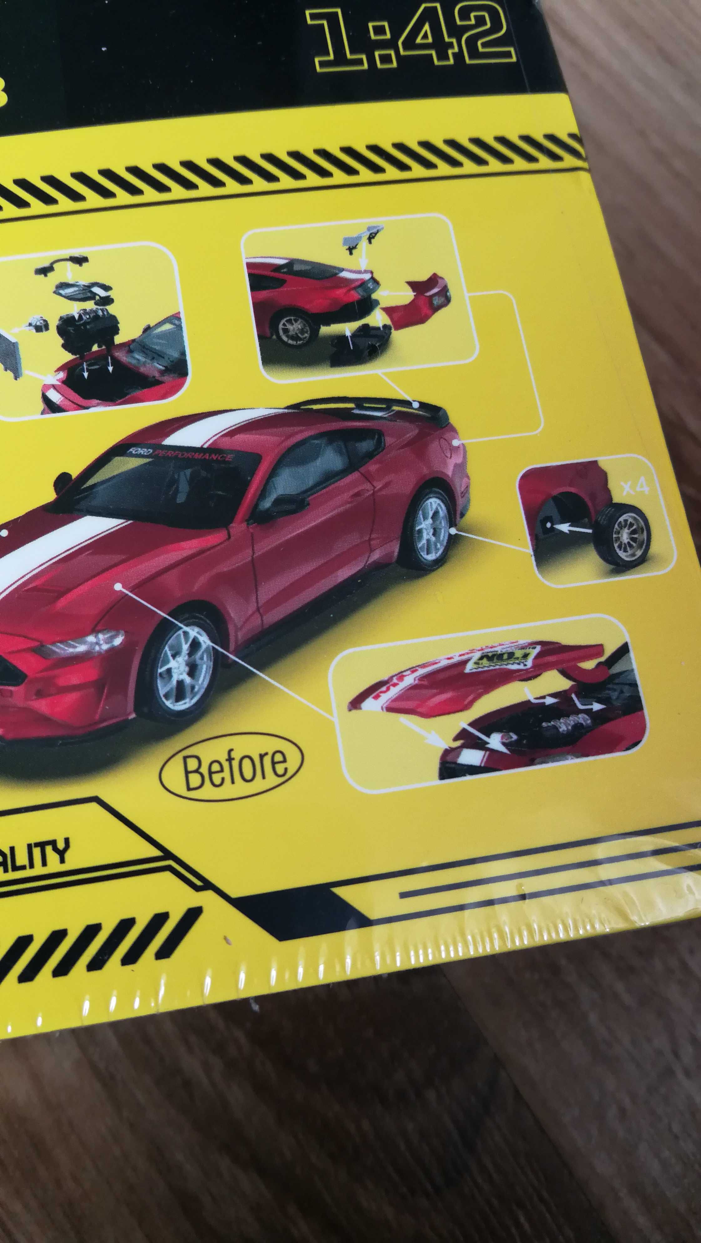 1:42 2018 Ford Mustang GT samochodzik-zabawka ze stopu metali Model wy