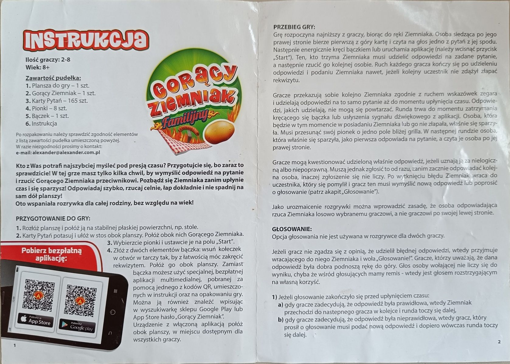 Gra Familijna "Gorący Ziemniak"