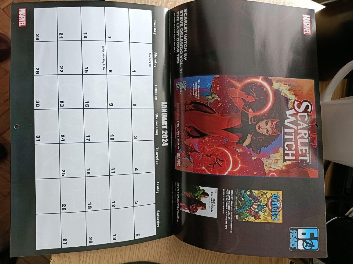 Kalendarz Marvel 2024 Blood Hunt Calendar
