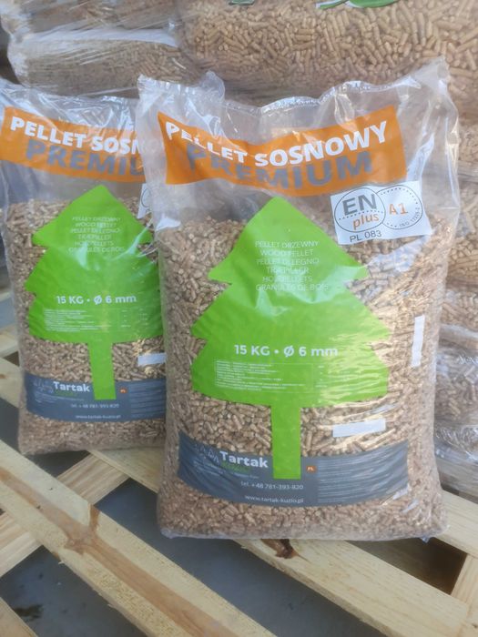 Pellet drzewny sosnowy polski KUZIO 6mm certyfikat A1 EN Plus