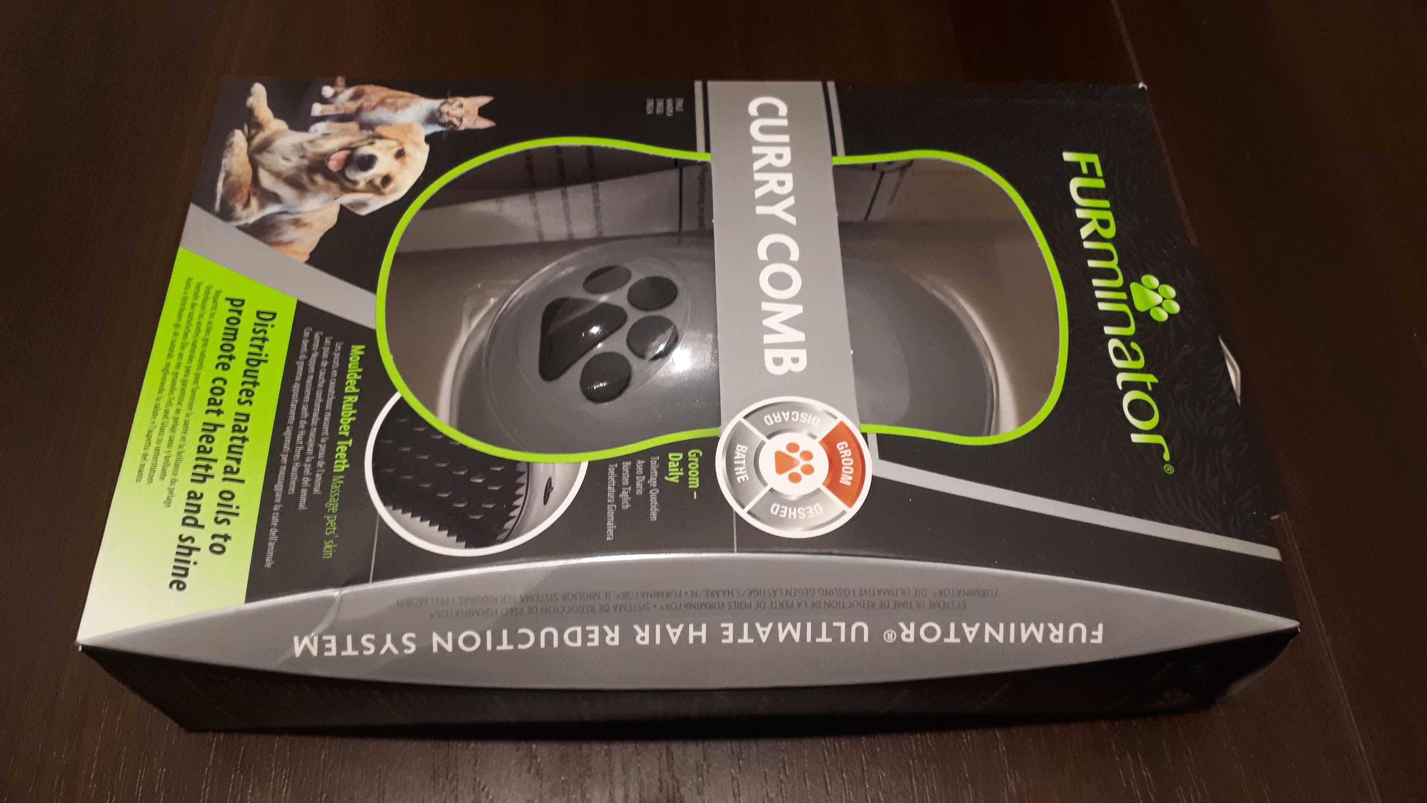 Furminator Curry comb, narzędzie do pielęgnacji sierści kota/psa, nowe