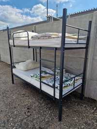 Łóżko piętrowe pracownicze metalowe wojskowe BRUTTO SOLIDNE 90x200