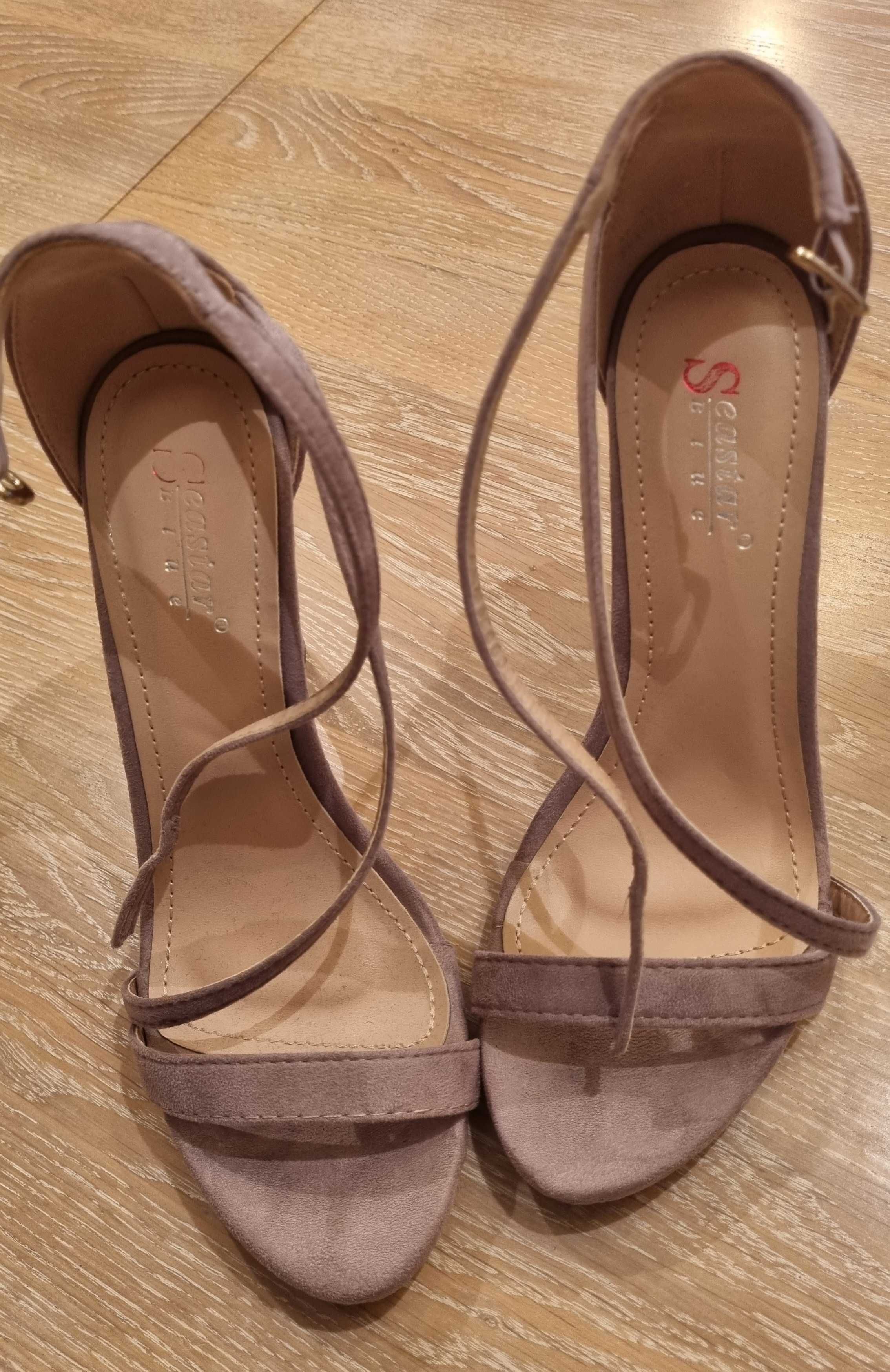 Buty szpilki Seastar w kolorze pudrowego różu rozmiar 38