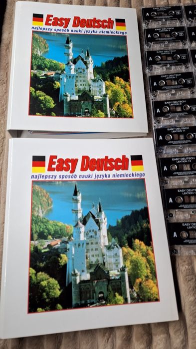 EASY DEUTSCH Nauka języka niemieckiego + 25 kaset +zeszyty +segregator