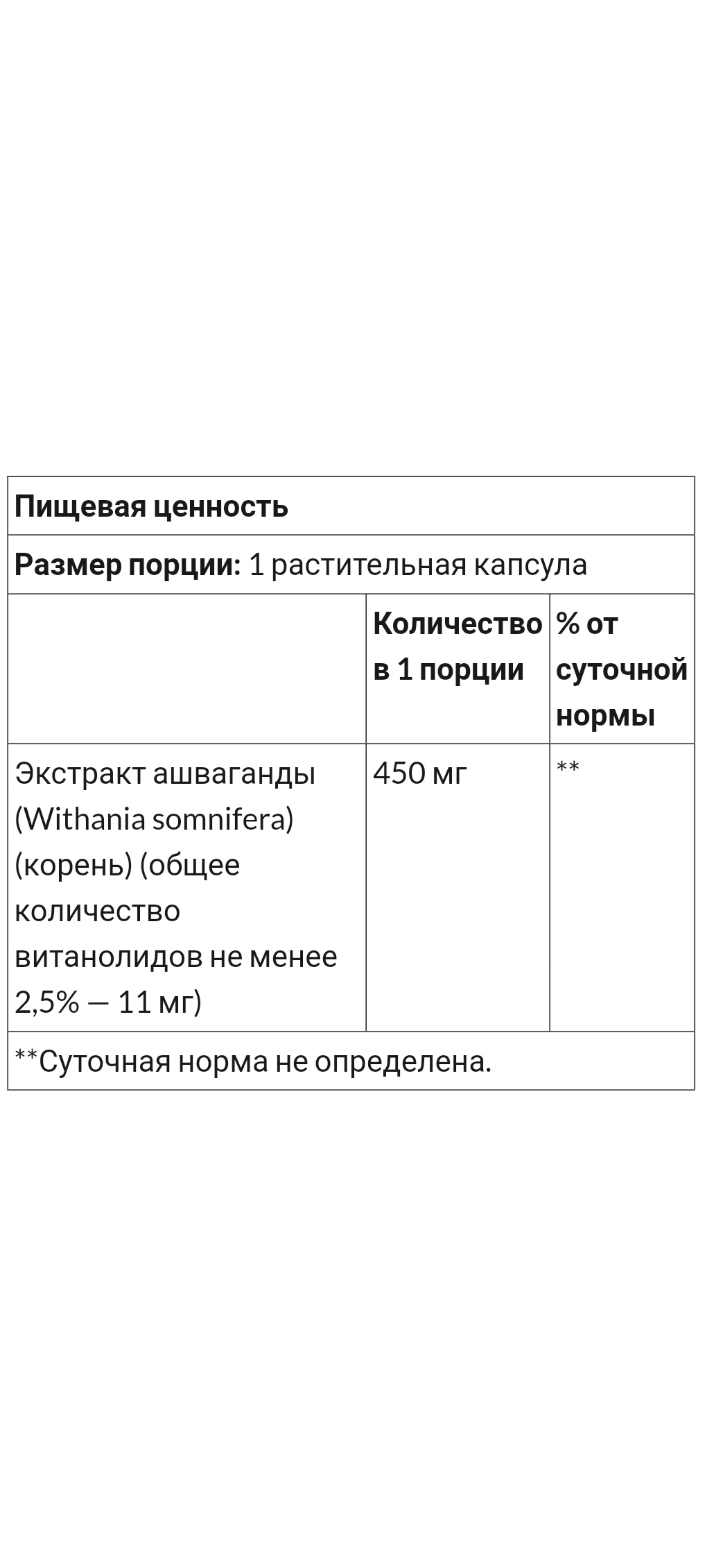 Ашваганда, индийский женьшень, экстракт ашваганды, США, 450 мг, 90 шт