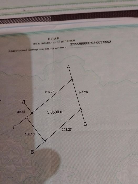 Продам земельну ділянку (пай) 3.05 га