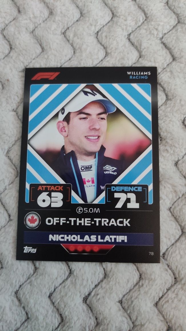 Karta Turbo attax f1 Nicholas Latifi+ 4,50 za dostawę