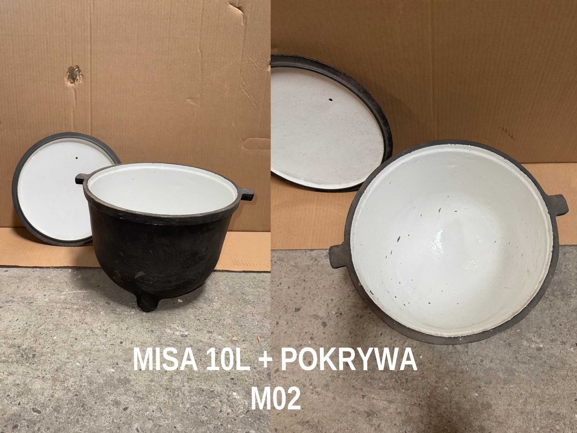 MISY KOCIOŁKI żeliwne emaliowane różne pojemności doniczka PRZECENA