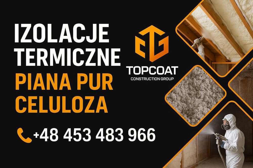 Termoizolacja Piana PUR /Celuloza