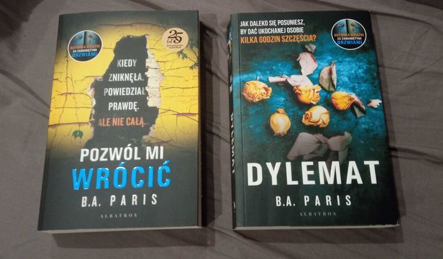 Dwie książki B.A. Paris