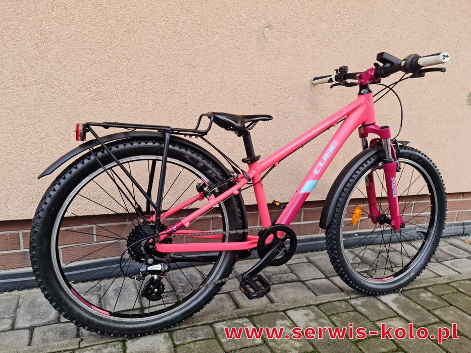 Rower dziecięcy dziewczęcy CUBE koła 24 SHIMANO ALTUS aluminium WYSYŁK