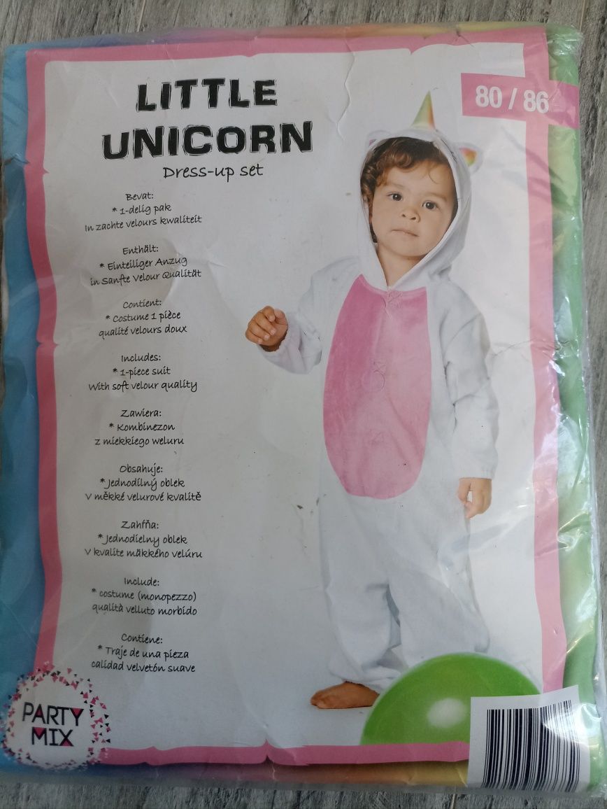 Strój przebranie kigurumi jednorożec