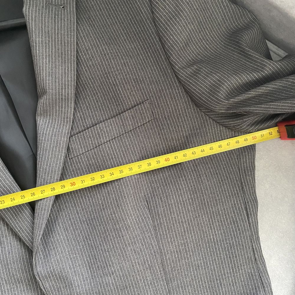 Marynarka męska szara w drobne paseczki H&M, rozmiar S